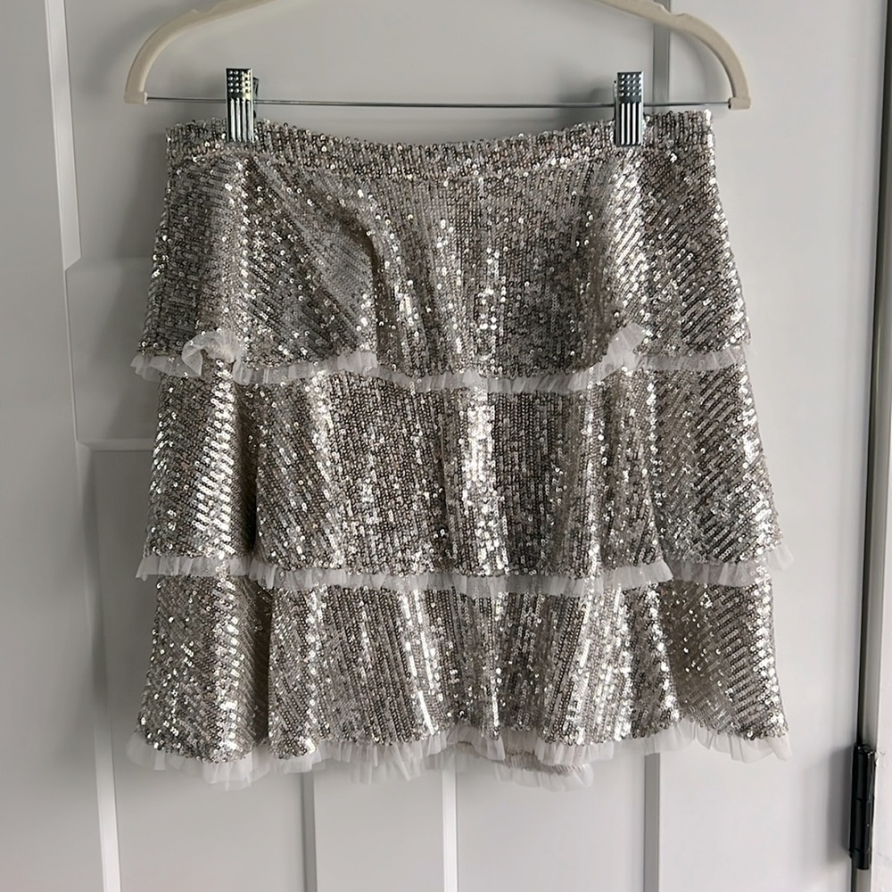 Endless Rose tiered sequin skirt